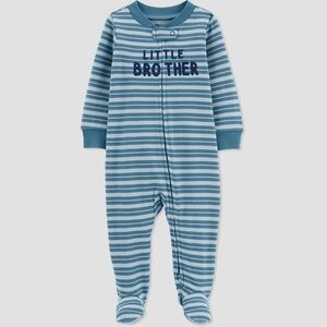 Carter’s Just One You Baby Boys Little Brother Footed Sleep N Play Striped 6M